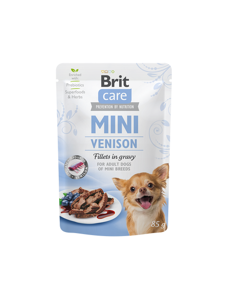 Вологий корм Brit Care Mini Venison fillets in gravy для дорослих собак 85г А12362 фото