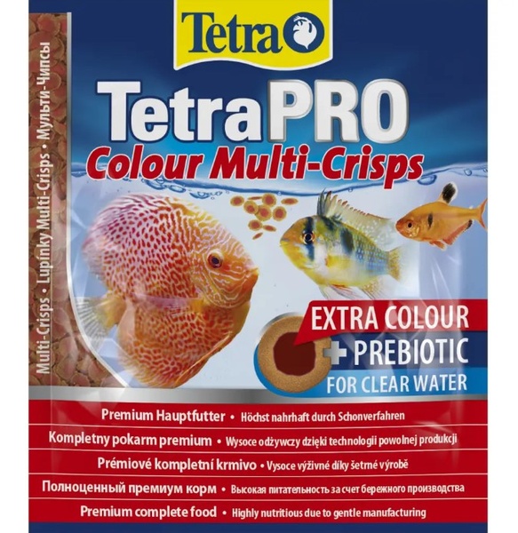 Tetra Pro Colour Сухий корм для акваріумних риб в чіпсах, для яскравості риб 12 г (Тетра) 2703 фото