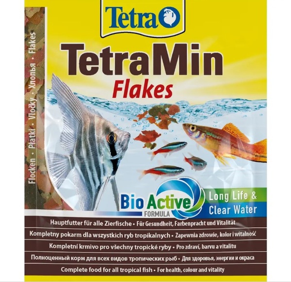Tetra Min Сухий корм для акваріумних риб в пластівцях 12 г (Тетра) 2854 фото