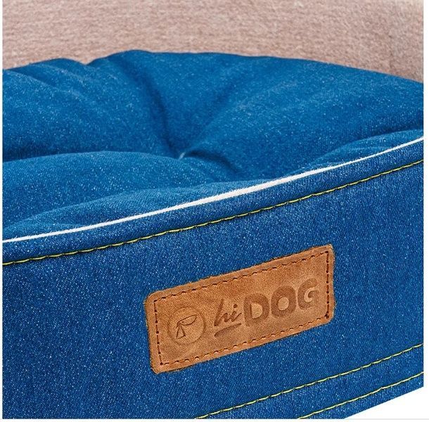 Лежак 'Бортик овальний' ТМ HiDOG для собаки або кота (34*45*10см) JEANS