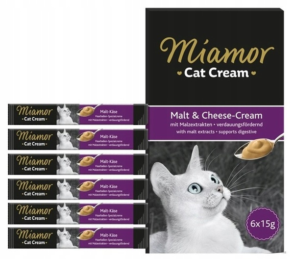 Miamor Cream Malt-Kase Ласощі для котів, мальт-паста-крем з сиром, 1 шт