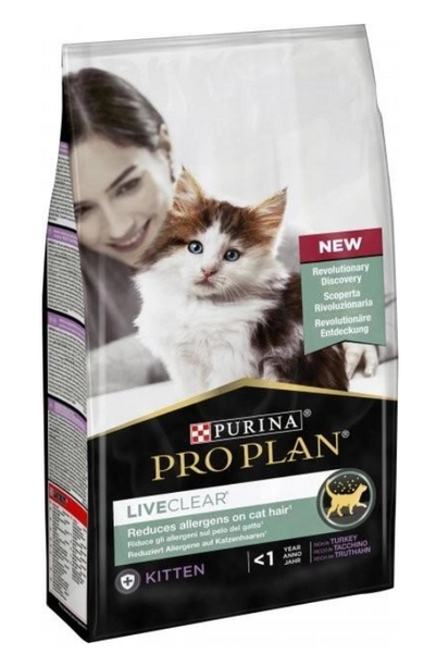 Сухий корм Purina (Пуріна) Pro Plan Live Clear Kitten для кошенят з індичкою А12373 фото