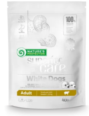 Сухий корм для дорослих собак малих порід з білим забарвленням шерсті Superior Care White Dogs Adult Small and Mini Breeds 400г