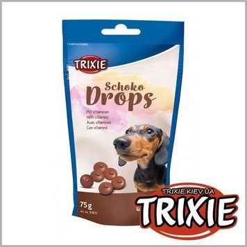Натуральні вітамінізовані ласощі для собак &laquo;Шоколадні дропси Trixie з вітаминами&raquo;, 75 г