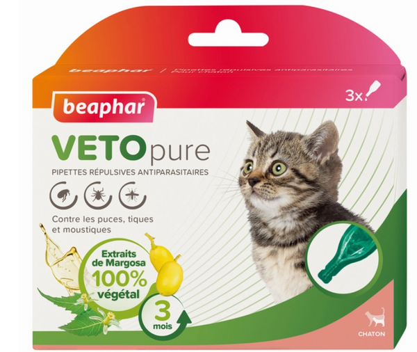 Краплі Beaphar Bio Spot On від бліх, кліщів і комарів для кошенят 1 піпетка