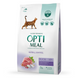 OPTIMEAL&trade;. Повнораціонний сухий корм для дорослих котів з ефектом виведення шерсті - качка