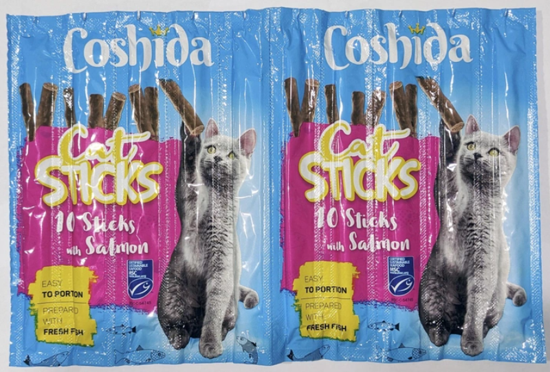 Ласощі для кішок Coshida м'ясні палички з лососем 1 паличка