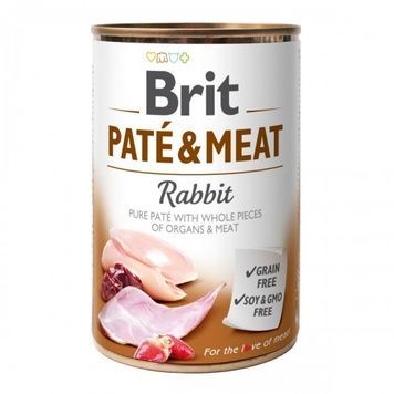 BRIT PAT&Eacute; & MEAT паштет для собак з кроликом 400г А05453 фото