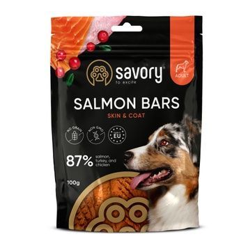 Джерки Savory Bars With Salmon, батончики з лососем-100г А34821 фото