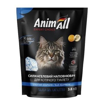 Наповнювач для котячого туалету AnimAll Блакитна долина силікагелевий 1.6 кг (3.8 л)