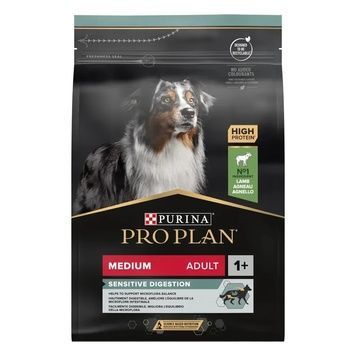 Сухий корм для дорослих собак середніх порід з чутливим травленням Purina (Пуріна) ProPlan з ягням, 3 кг А21979 фото
