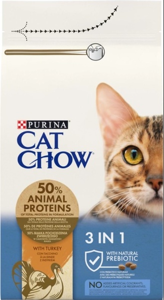 Сухий корм Purina (Пуріна) Cat Chow корм для для дорослих котів 3 in 1 (3 в 1) А03423 фото