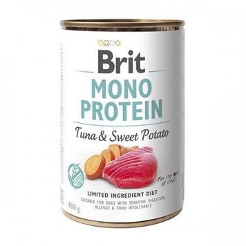 Brit Mono Protein вологий раціон для собак з тунцем та солодкою картоплею 400г А05449 фото