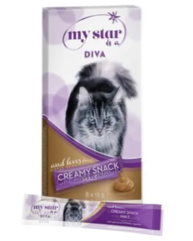 Смачні ласощі для котів My STAR DIVA для виведення шерсті (1стік)