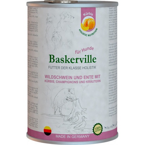 Baskerville вологий раціон для собак Кабан та качка з гарбузом та зеленню А08900 фото