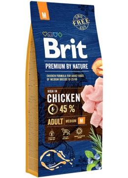 Сухий корм Brit Premium (Брит Преміум) Adult M -для дорослих собак середніх порід курка 15 кг 1932 фото