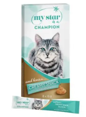 Смачні ласощі для котів My STAR CHAMPION з лососем (1стік) А23600 фото
