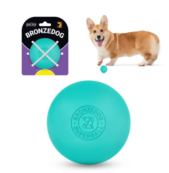 Іграшка для собак Bronzedog Superball 6 см блакитний А11338 фото