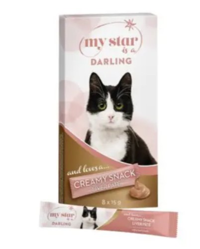 Смачні ласощі для котів My STAR DARLING печінковий паштет (1стік) А23601 фото