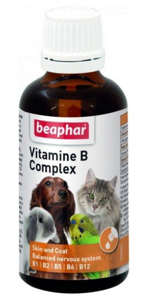 Вітамін B Комплекс Beaphar для собак, котів, птахів та гризунів 50 мл