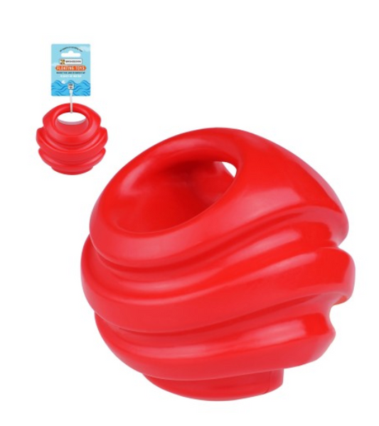 Іграшка для собак Bronzedog FLOAT плаваюча Силовий м'яч 11 см червоний А09763 фото
