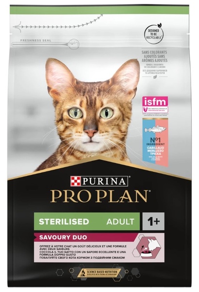 Сухий корм Purina (Пуріна) Pro Plan Sterilised для стерилізованих котів, тріска та форель