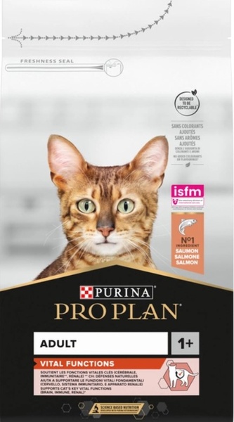 Сухий корм Purina (Пуріна) Pro Plan Adult для дорослих котів з лососем, 10 кг А03016 фото