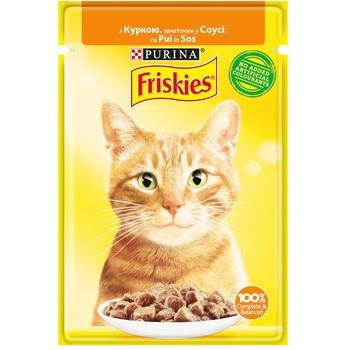 Friskies (Фріскіс) для дорослих котів з куркою в підливці А08528 фото