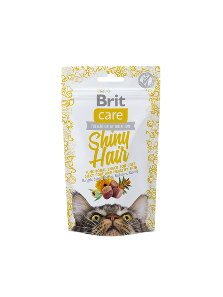 Ласощі Brit Care Cat Snack Shiny Hair для котів 50г А12015 фото