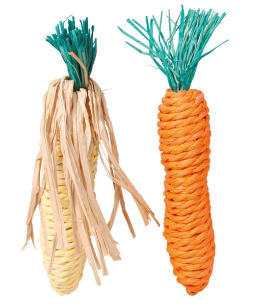 Іграшка Trixie для гризунів Морква+кукуруза сизаль 15см