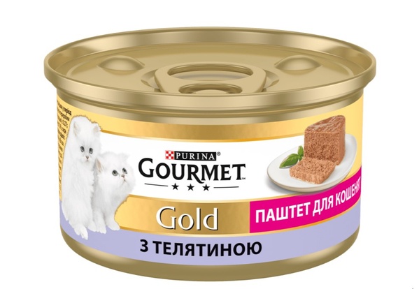 Purina Gourmet Gold Вологий корм для кошенят, паштет з телятиною 85 г А04462 фото