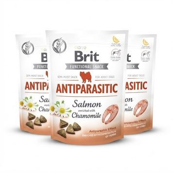 Беззернові функціональні ласощі для собак Brit Care Dog Antiparasitic з лососем, 150 г