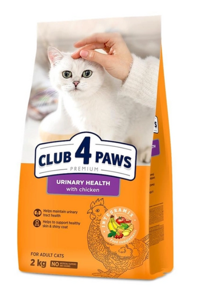 Клуб 4 Лапи Premium Urinary -cухий корм для підтримки здоров'я сечовивідної системи котів 2кг А25794 фото