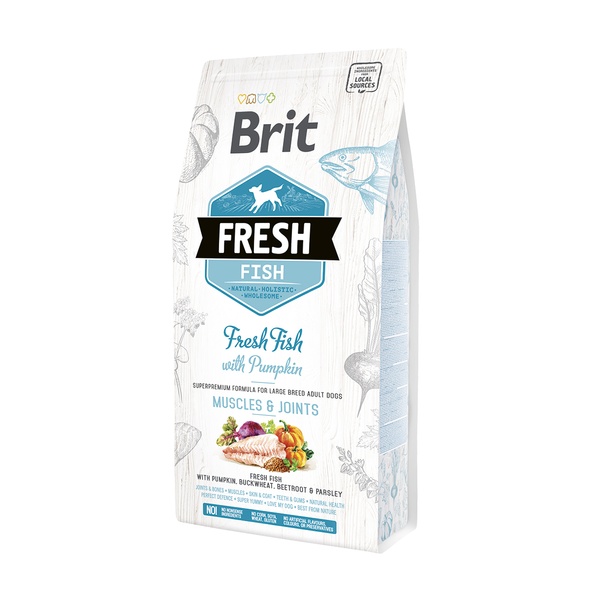Сухий корм Brit (Бріт) Brit Fresh Fish & Pumpkin Adult Large Muscles & Joints для дорослих собак А11375 фото