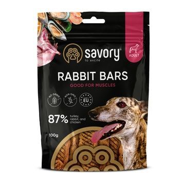 Джерки Savory Bars With Rabbit, батончики з кроликом-100г А34820 фото