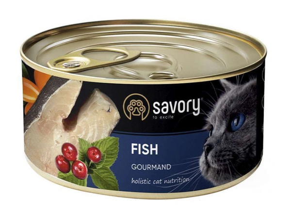 Вологий корм для котів Savory Cat Gourmand Fish (риба) А25649 фото
