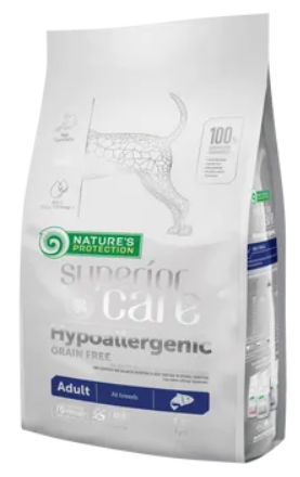 Сухий гіпоалергенний беззерновий корм для дорослих собак всіх порід Superior Care Hypoallergenic Grain Free Adult All Breeds 1.5кг А22602 фото