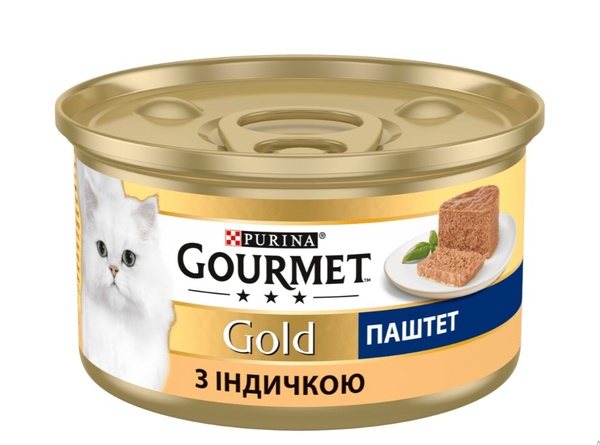 Purina Gourmet Gold Вологий корм для котів, паштет з індичкою 85 г
