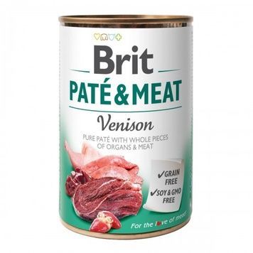 BRIT PAT&Eacute; & MEAT паштет для собак з олениною 400г А05456 фото