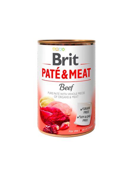 BRIT PATÉ & MEAT паштет для собак з яловичиною 400г