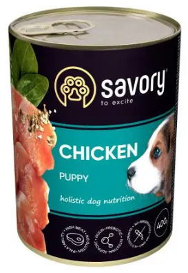 Вологий корм для цуценят Savory Dog All Breeds Puppy Chicken (курка) А23097 фото