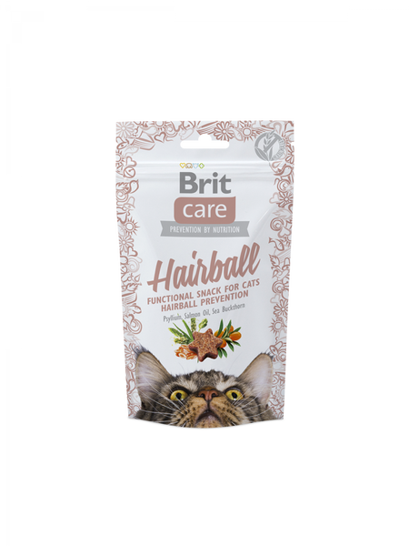 Ласощі Brit Care Cat Snack Hairball для котів 50г А12014 фото