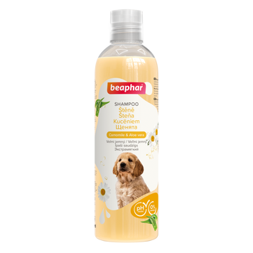 Beaphar Shampoo Camomile & Aloe vera for puppies &ndash; шампунь з Ромашкою і Алое вера для цуценят, 250 мл