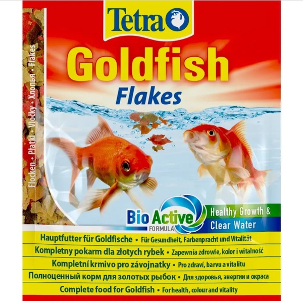 Tetra Goldfish Сухий корм для золотих акваріумних риб в пластівцях 12 г (Тетра)