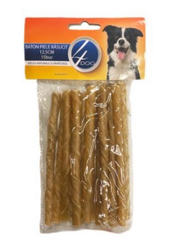 Ласощі для собак 4Dog Вита шкіряна палиця 12.5 см для собак, 15 шт А22580 фото