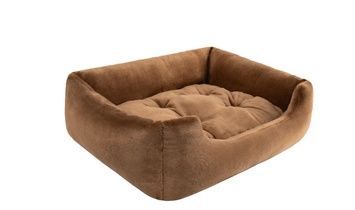 Лежанка відкрита плюшева прямокутна ТМ HiDOG для собаки або кота (50*65*16см) карамель