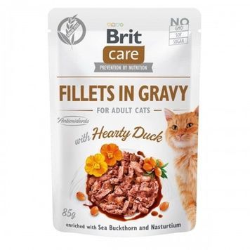 Вологий корм для кішок Brit Care Cat pouch 85 г (філе качки у соусі) А12211 фото