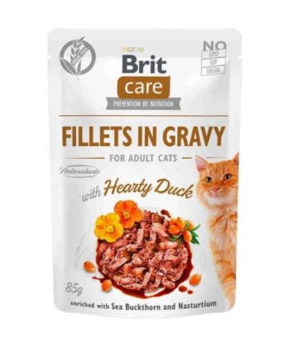 Вологий корм для кішок Brit Care Cat pouch 85 г (філе качки у соусі) А12211 фото