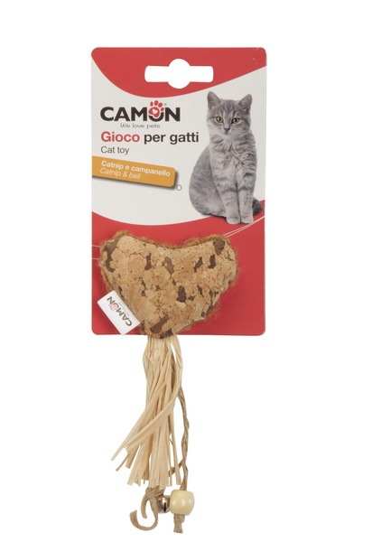 Camon Іграшка Сердечко з дзвіночком та котячою м'ятою для котів А21725 фото