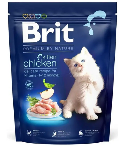 Сухий корм для кошенят з куркою Brit Premium by Nature Cat Kitten 300 г А12366 фото